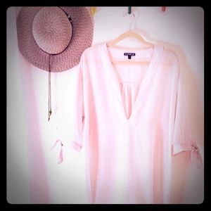 Express White Swim Cover Up Size Medium